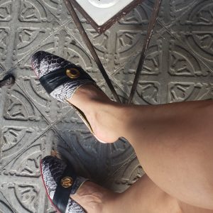 Mules Snake Black