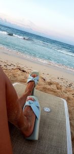 Sandalia Hawai Blue Flat
