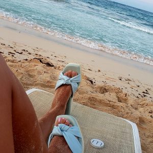 Sandalia Hawai Blue Flat
