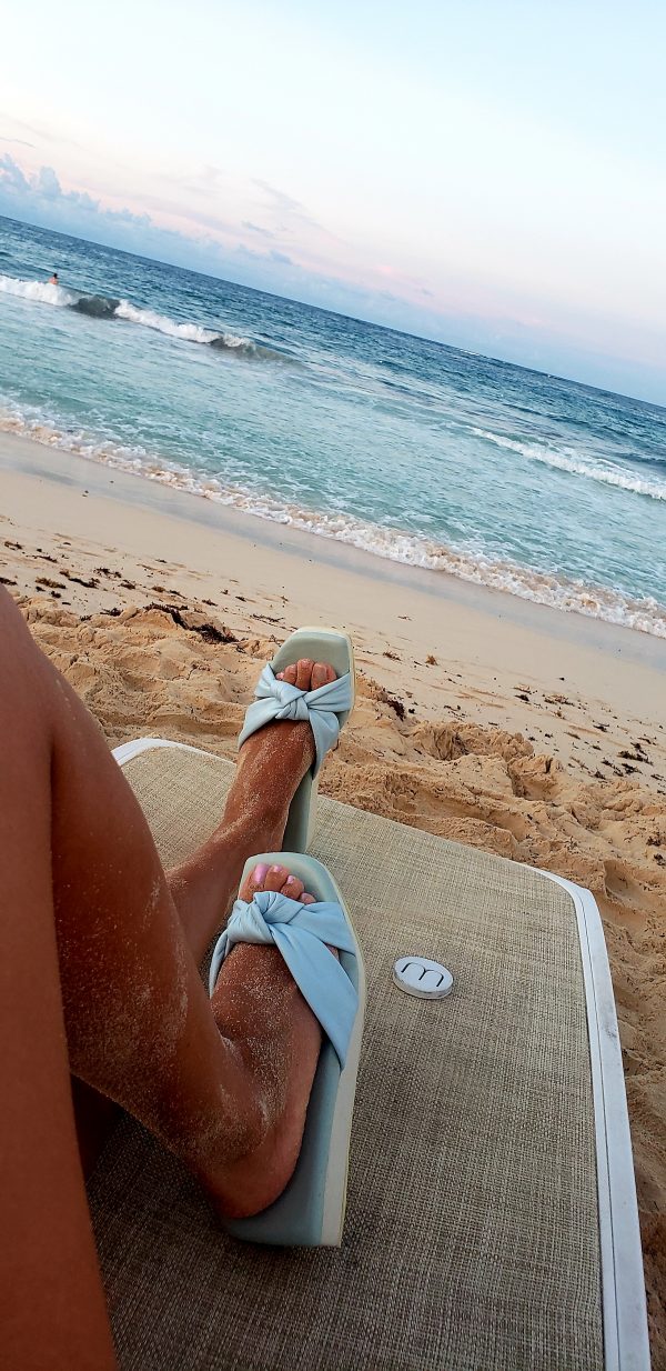 Sandalia Hawai Blue Flat